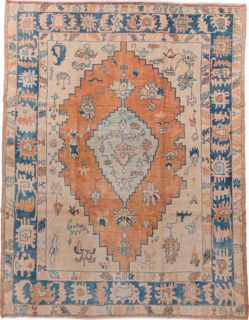 Antique Oushak Area Rug (7' x 10')